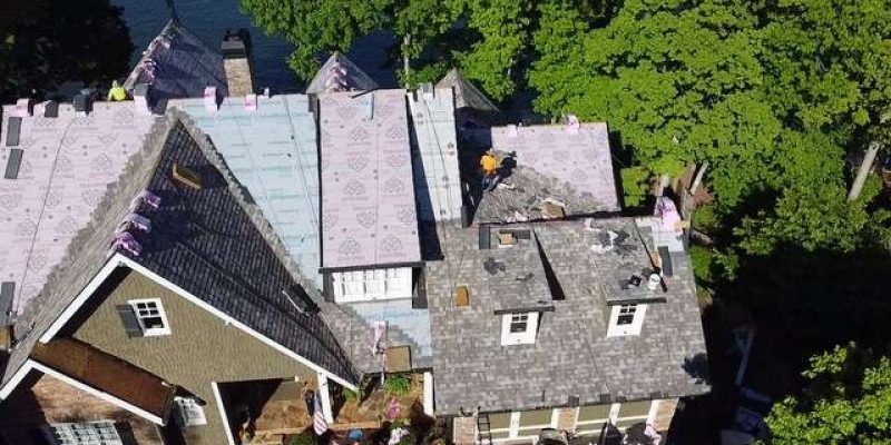 Residential roof replacement on roof done by artisan roofing and construction